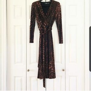 Lauren Black Label Women's Leopard Print Wrap Dress, US4